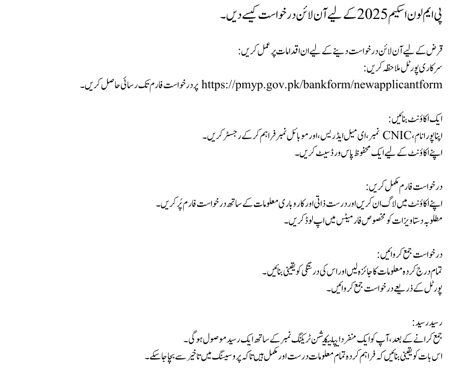 Prime Minister Youth Business and Agriculture Loan Scheme